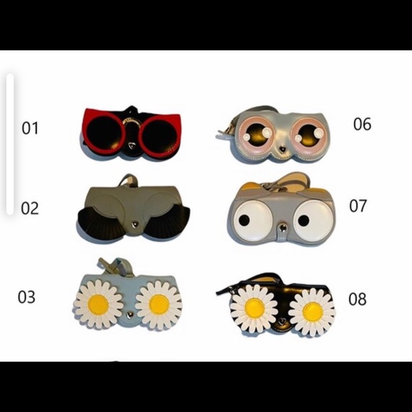 Leather Eyeglasses Case Bag Keychain Charm Decoration Pendant Gift Acces… - Picture 6 of 11